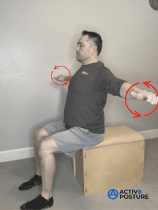 Sitting Arm Circles forward rotation