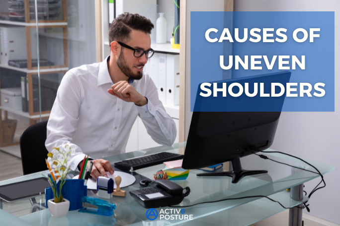 Illustration of common causes of uneven shoulders