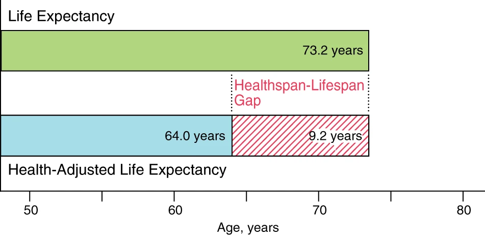 lifespan vs healthspan gap